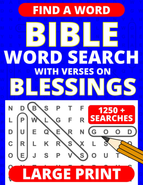 Large Print Bible Word Search – with Verses on Blessings