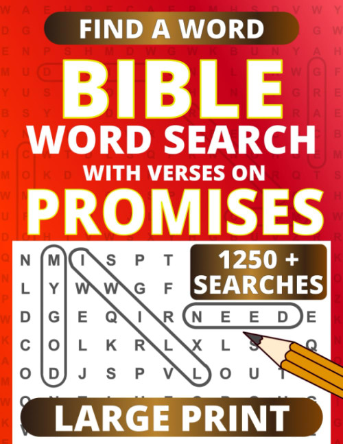 Large Print Bible Word Search – with Verses on Promises