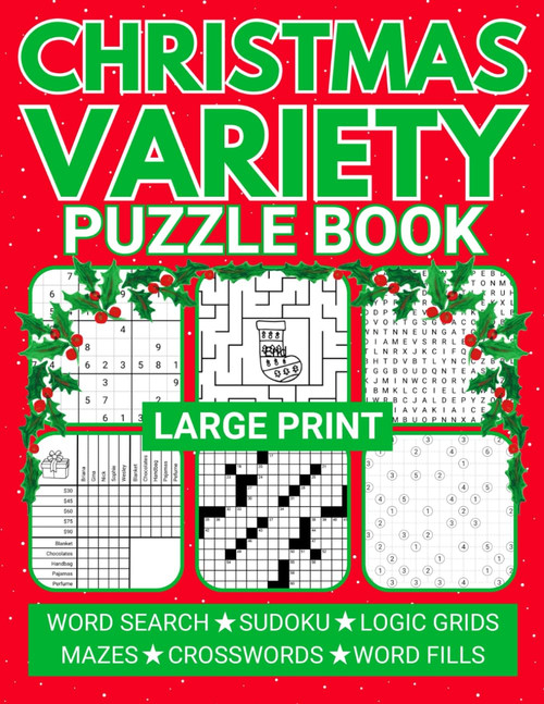 Large Print Christmas Variety Puzzle Book