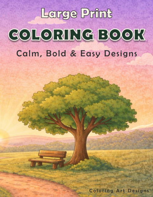 Large Print Coloring Book for Dementia Patients: Simple