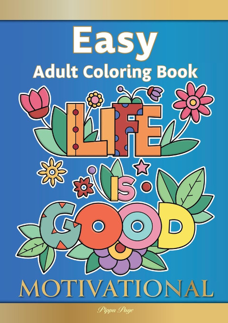 Large Print Easy Adult Coloring Book