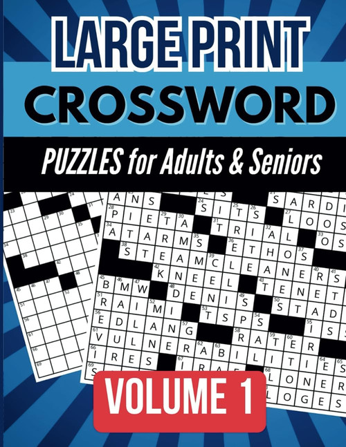 Large Print Easy-Medium Crossword Puzzles for Adults & Seniors: Volume 1