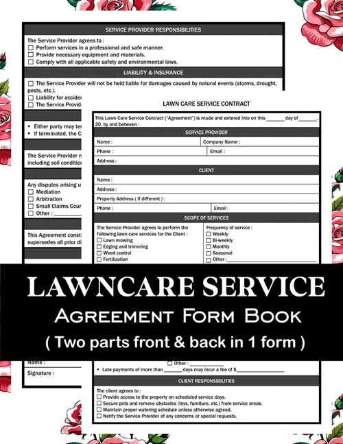 Lawncare Service Agreement Forms Book