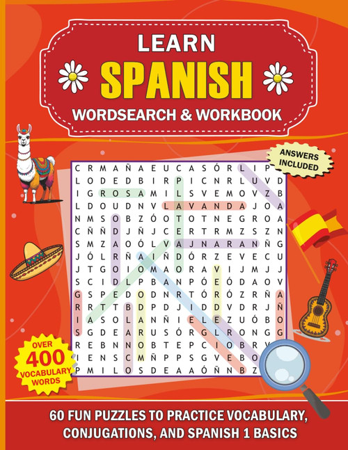 Learn Spanish Word Search & Workbook