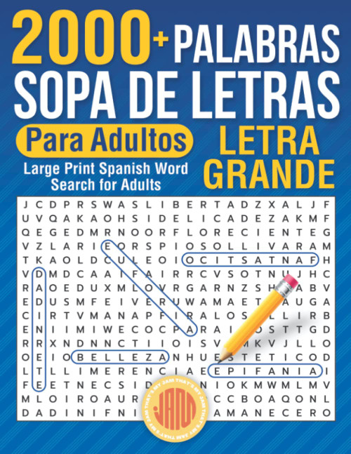 Letra Grande 2000+ Palabras Sopa de Letras Para Adultos