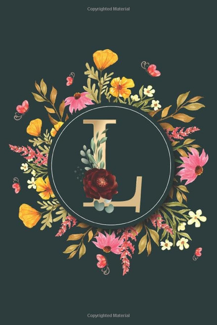 Letter L Notebook: Initial Monogram Letter L Journal - Pretty