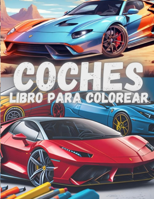 Libro de coche para colorear. Para niños y adultos