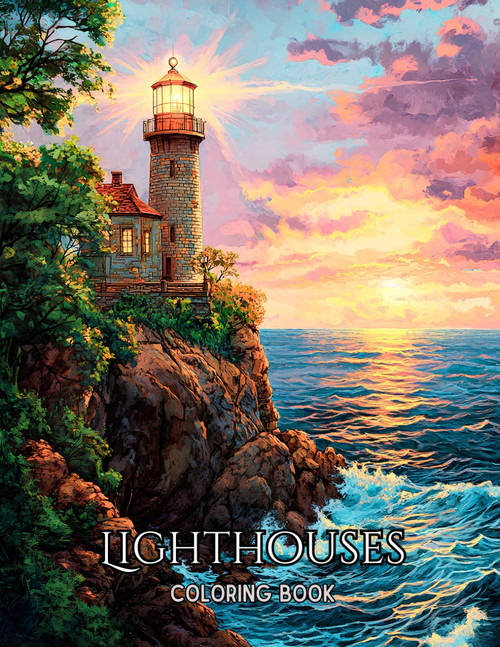 Lighthouses Coloring Book for Adults