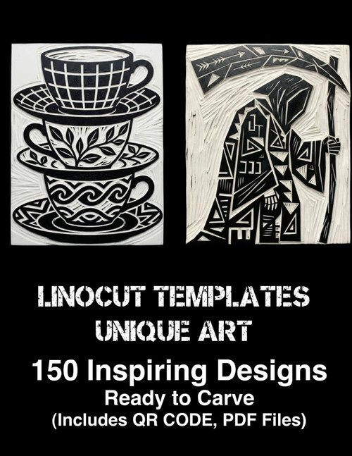 Linocut Templates Unique Art: 150 Inspiring Designs for Block Printing &