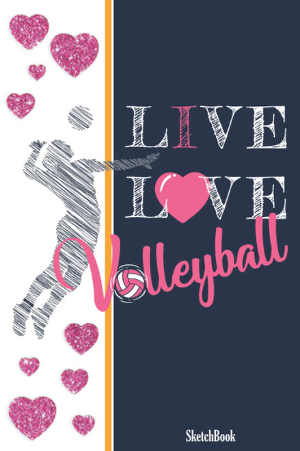 LIVE LOVE Volleyball Sketch Book