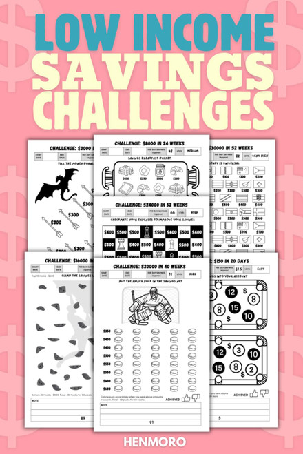 Low Income Savings Challenges: Fun and Unique Way of Motivating Yourself