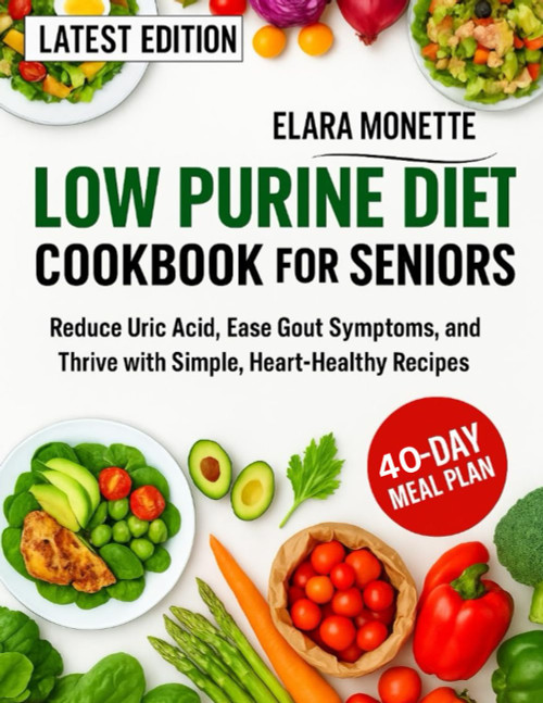 Low purine diet cookbook for seniors: Reduce Uric Acid