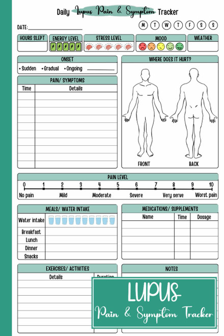 Lupus Pain & Symptom Tracker: 100-Day Guided Diary with Detailed Pain