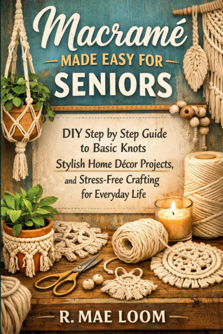 MACRAMÉ MADE EASY FOR SENIORS: DIY Step by Step Guide to Basic Knots Stylish Home Décor Projects