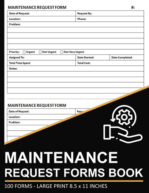 Maintenance Request Forms Book: Repair Request Form for Offices