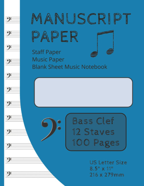 Manuscript Paper | Staff Paper | Music Paper | Blank Sheet Music Notebook