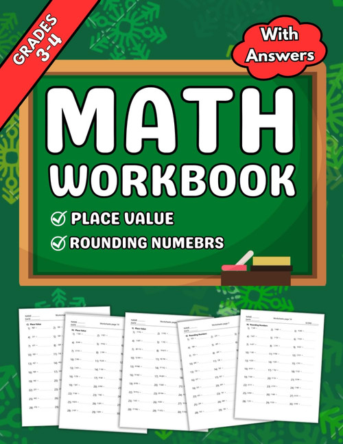 Math Workbook For Grades 3-4 Place Value And Rounding Numbers