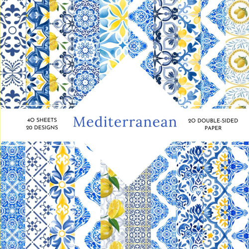 Mediterranean Scrapbook Paper: | Mediterranean Craft Paper | 8.5 x 8.5