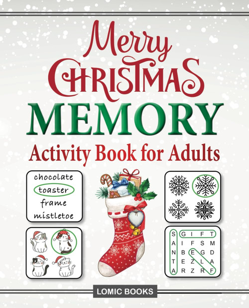 Merry Christmas Memory Activity Book for Adults