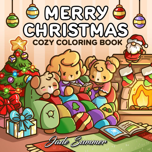 Merry Christmas: Cozy Coloring Book for Adults and Teens with Adorable