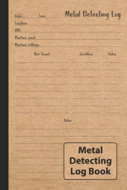 Metal Detecting Log Book: Track Discovery of Metals