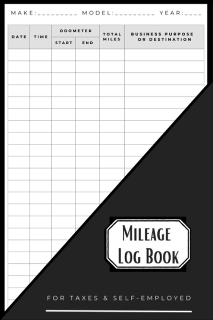 Mileage Log Book: Vehicle Mileage Tracker Notebook for Taxes &