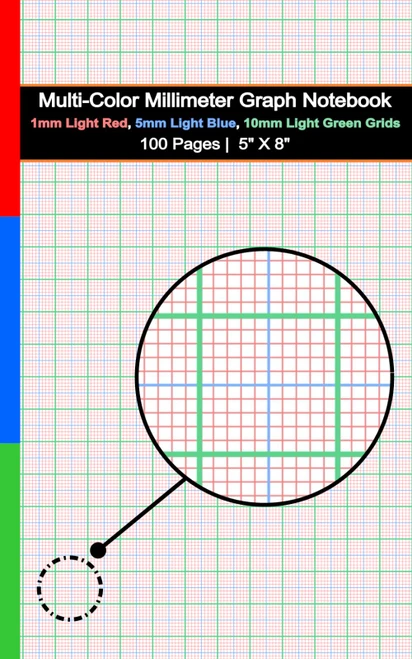 Mini Multi-Color Millimeter Graph Paper Notebook