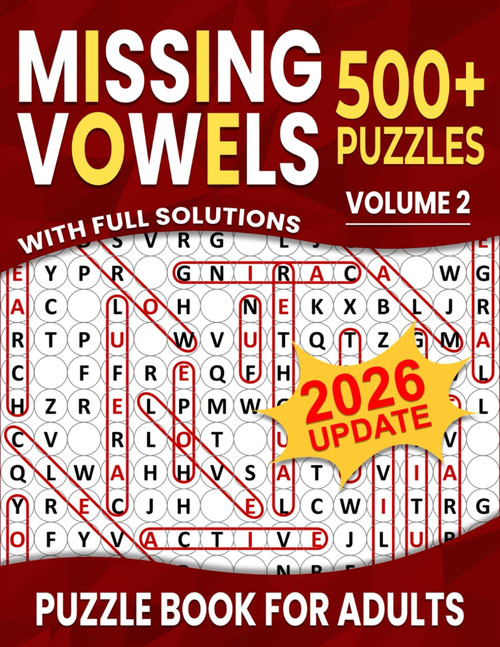 Missing Vowels Word Search: Over 500+ Puzzles Word Search Missing Vowels