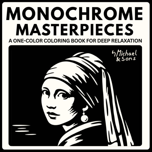 Monochrome Masterpieces: A One-Color Coloring Book for Deep Relaxation