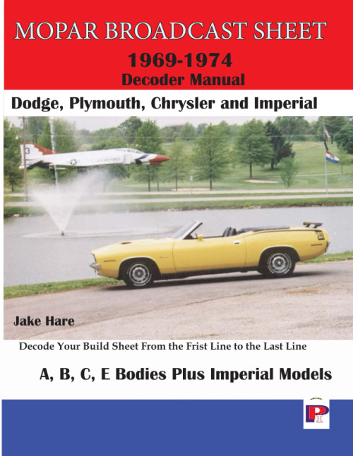 Mopar Broadcast Sheet Decoder Guide 1969-1974