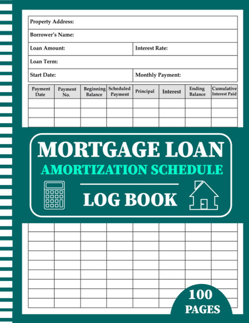 Mortgage Loan Amortization Schedule Log Book