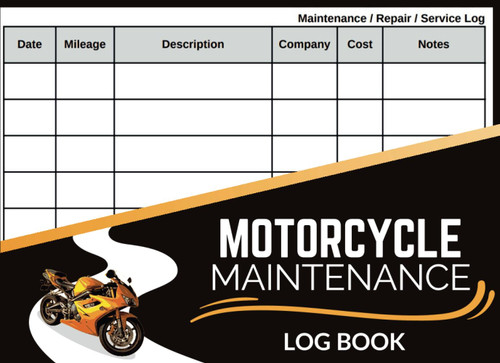Motorcycle Maintenance Log Book: Track Repairs
