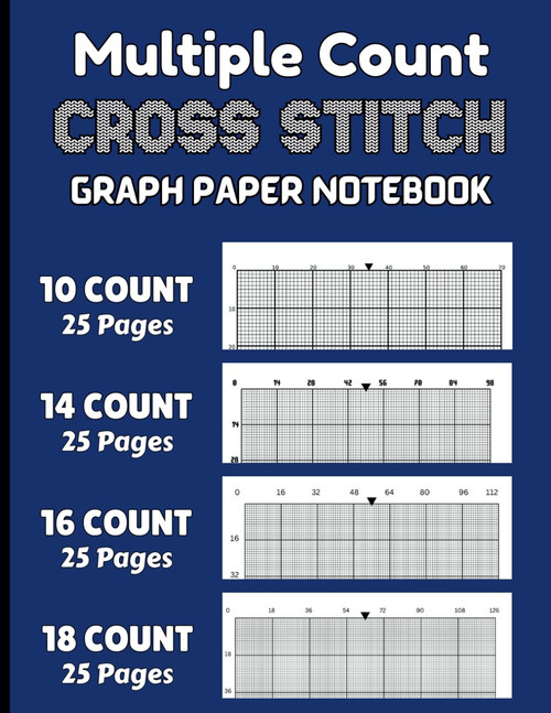 Multiple Count Cross Stitch Graph Paper Notebook