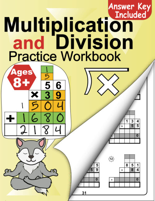 Multiplication and Division Workbook for 3rd 4th 5th Grades