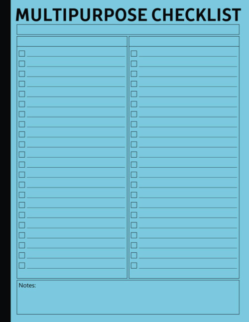 Multipurpose Checklist 2 Column | Create A Checklist That Is Personalized