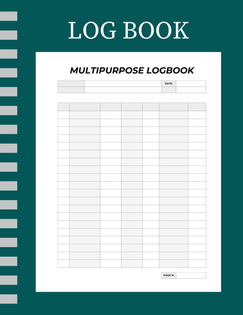 Multipurpose Log Book: 7 Column Business Record Log: Inventory