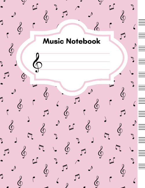 Music Notebook Pink: Pentagram Notebook- Music Writing Notebook for adult