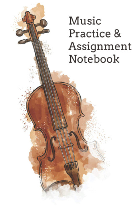 Music Practice & Assignment Notebook: Violin Homework Book
