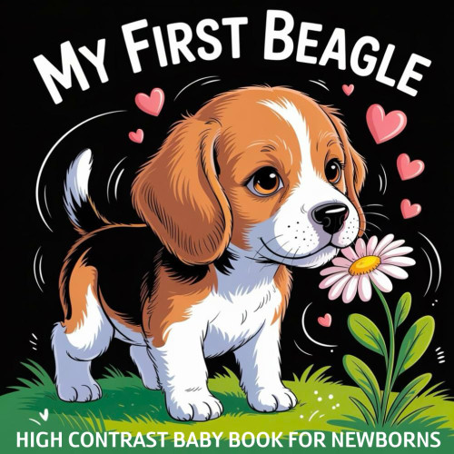 My first Beagle High Contrast Baby Book for Newborns 0-12 Months