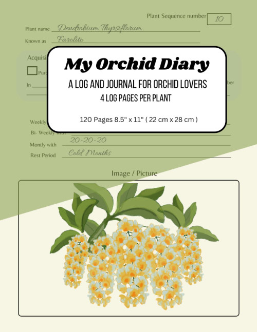 My Orchid Diary A Log And Journal for Orchid Lovers