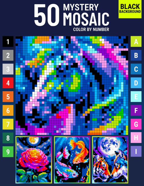 Mystery Mosaic Color by Number for Adults Wild Beauty