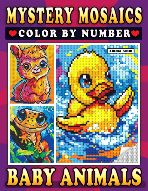Mystery Mosaics Color By Number Baby Animals