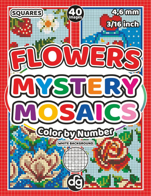 Mystery Mosaics Flowers Color by Number Quest