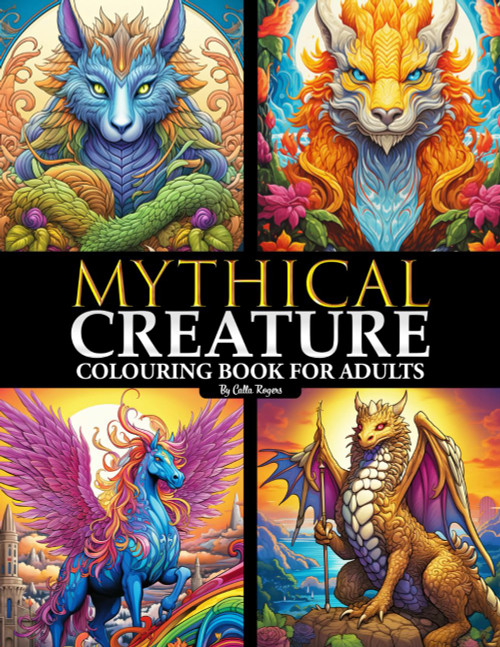 Mythical Creatures: A Fantasy Creatures Colouring Book for Adults with