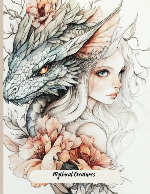 Mythical Creatures: Coloring Book for Adults and Teens