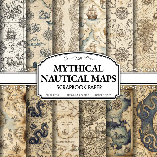 Mythical Nautical Maps Scrapbook Paper