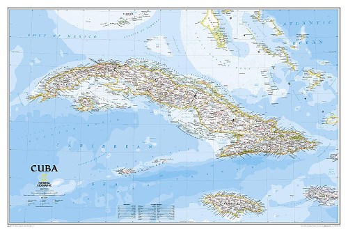 National Geographic Cuba Wall Map - Classic (Poster Size: 36 x 24 in)