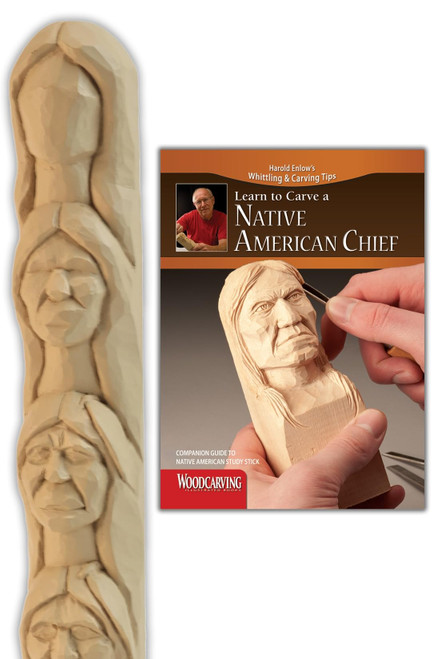 Native American Study Stick Kit: Learn to Carve a Native American Booklet