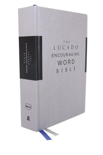 New King James Lucado Encouraging Word Bible – Cloth Over Board, Gray