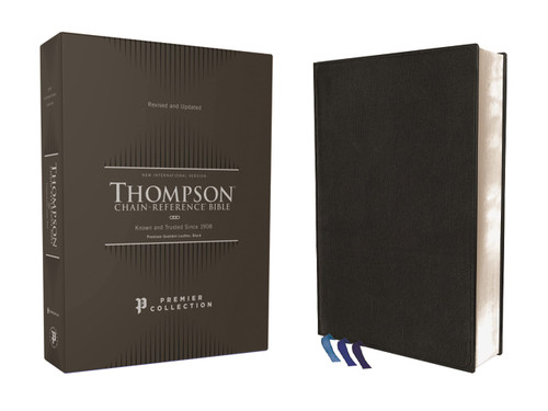 NIV Thompson Chain-Reference Bible, Premium Goatskin Leather, Black Edges